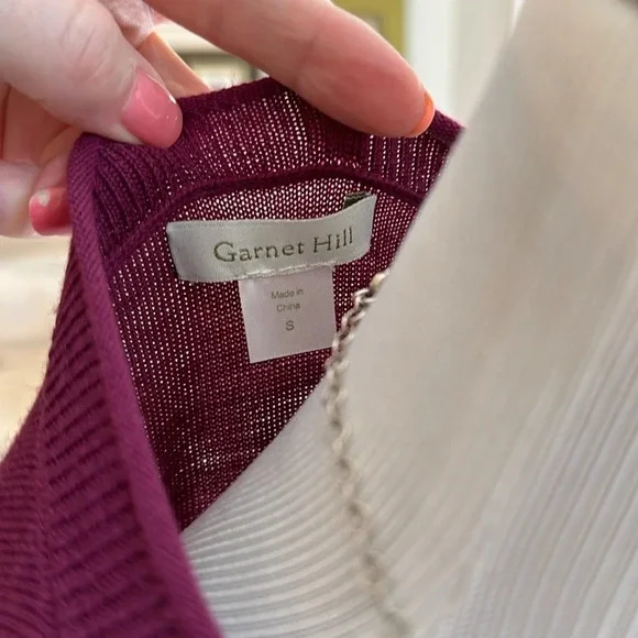 Garnet Hill Merino Wool Sweater Dress, Size Small, Berry Color, EUC - Picture 6 of 7